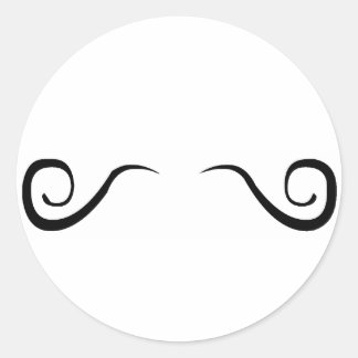 Sticker Rond Moustache