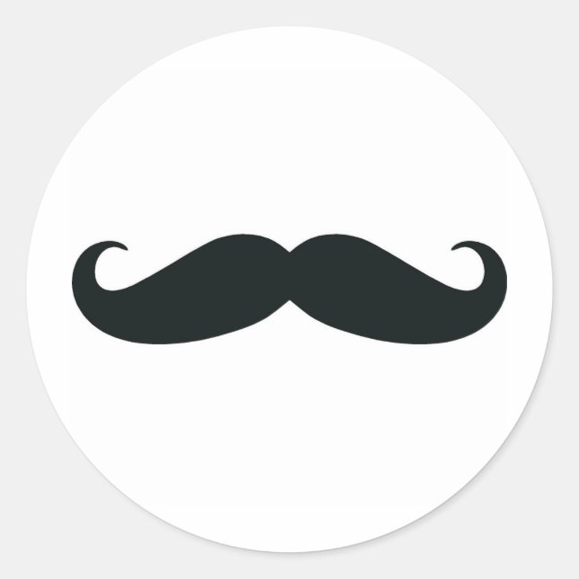 Sticker rond - Moustache (Devant)