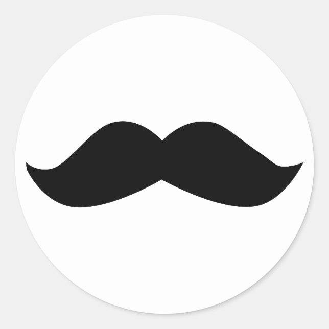 Sticker Rond Moustache (Devant)