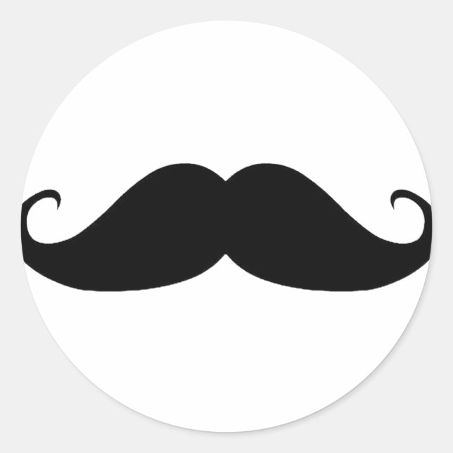 Sticker Rond Moustache (Devant)