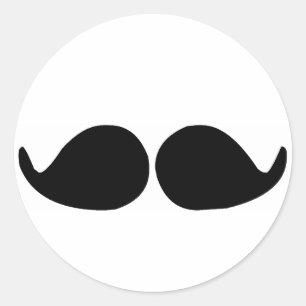 Sticker Rond Moustache