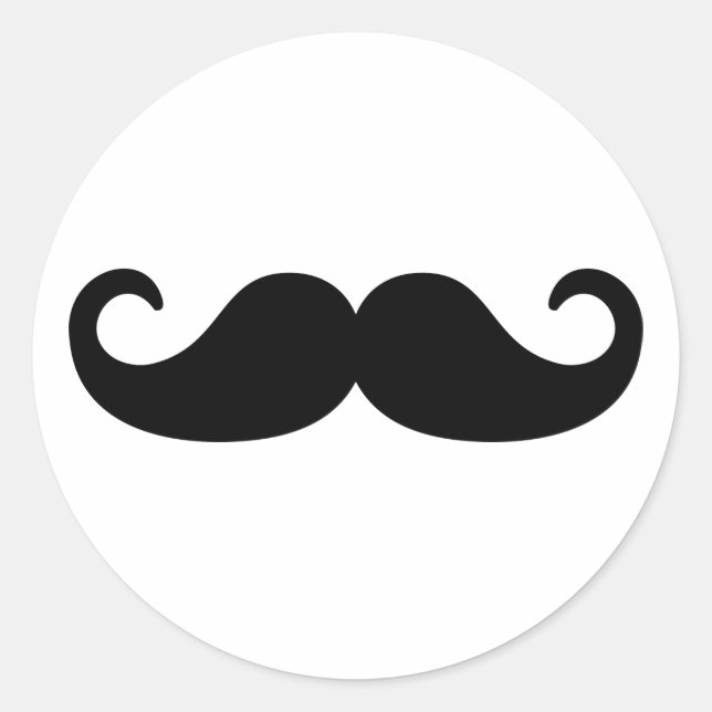 Sticker Rond Moustache Beard (Devant)