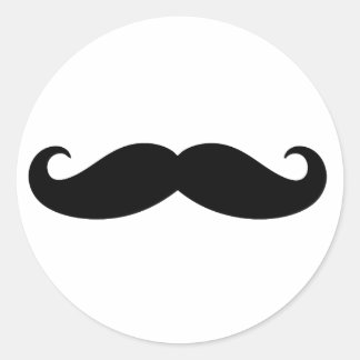 Sticker Rond Moustache Moustache, Moustache design