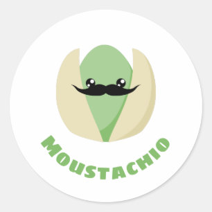 Sticker Rond Moustachio
