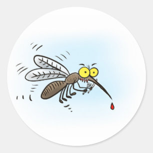 Sticker Rond Moustique drôle cartoon.jpg