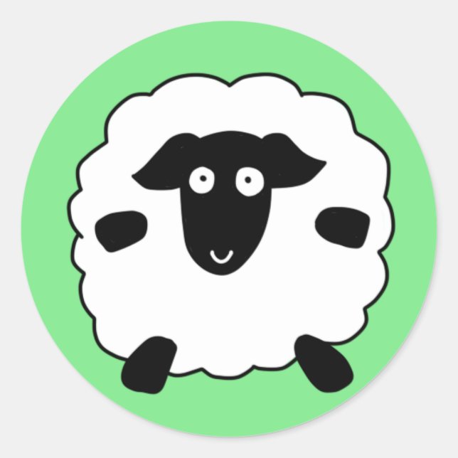 Sticker Rond Mouton (Devant)