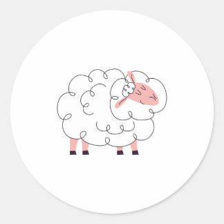 Sticker Rond mouton