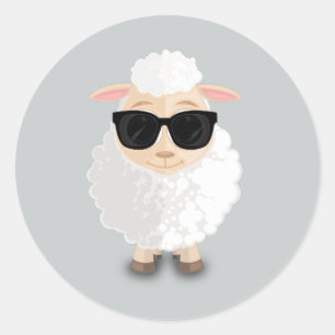 Sticker Rond Mouton cool