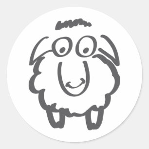 Sticker Rond mouton merino