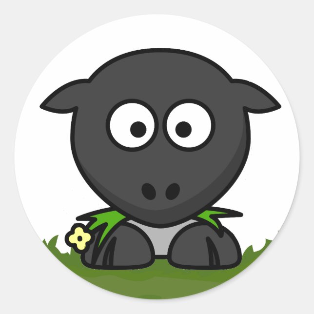 Sticker Rond Mouton rond (Devant)