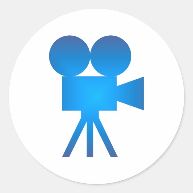 Sticker Rond Movie camera (Devant)
