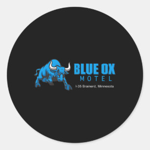 Sticker Rond Movie Fargo Blue Ox