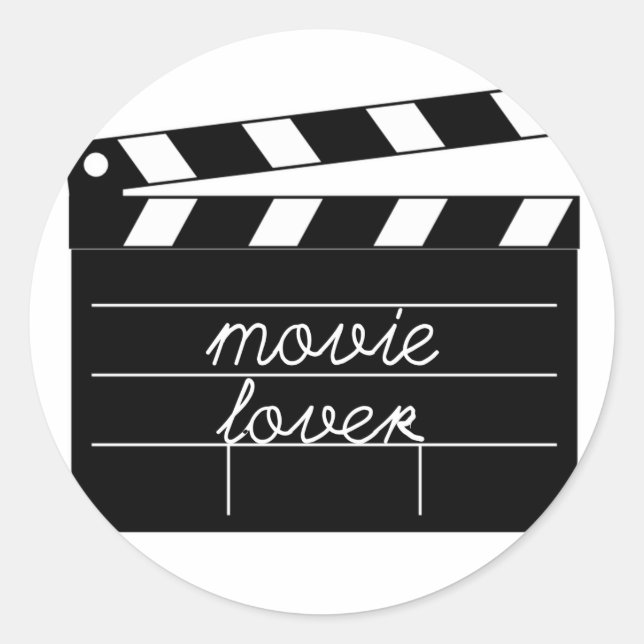 Sticker Rond Movie Lover Tshirt (Devant)