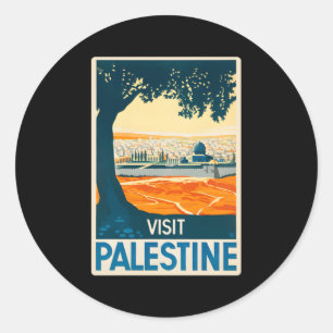 Sticker Rond Moyen-OrientVisiter la Palestine