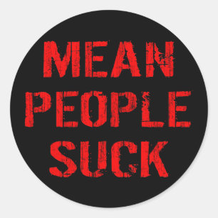 Sticker Rond Moyenne Des Gens Suck