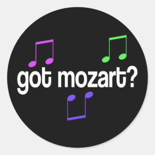 Sticker Rond Mozart s'amuse