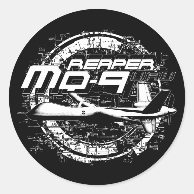 STICKER ROND MQ-9 (Devant)