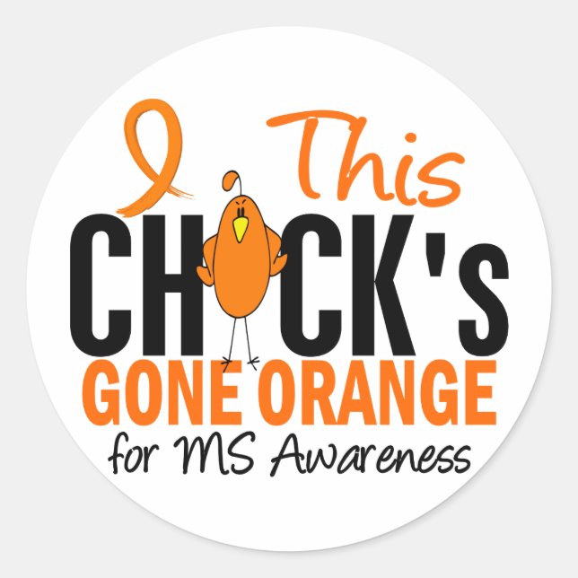 Sticker Rond MS Chick Gone Orange (Devant)