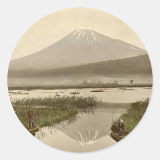 Sticker Rond Mt Fuji de Kashiwabara Photo Vintage