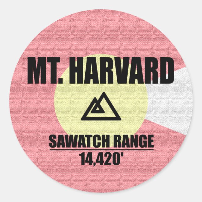 Sticker Rond Mt. Harvard (Devant)
