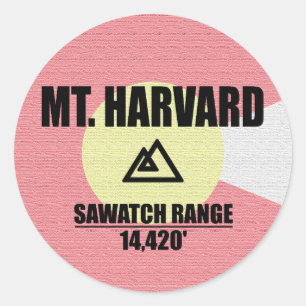 Sticker Rond Mt. Harvard