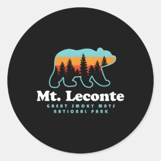 Sticker Rond Mt Leconte Ours des Grands Montagnes Fumées
