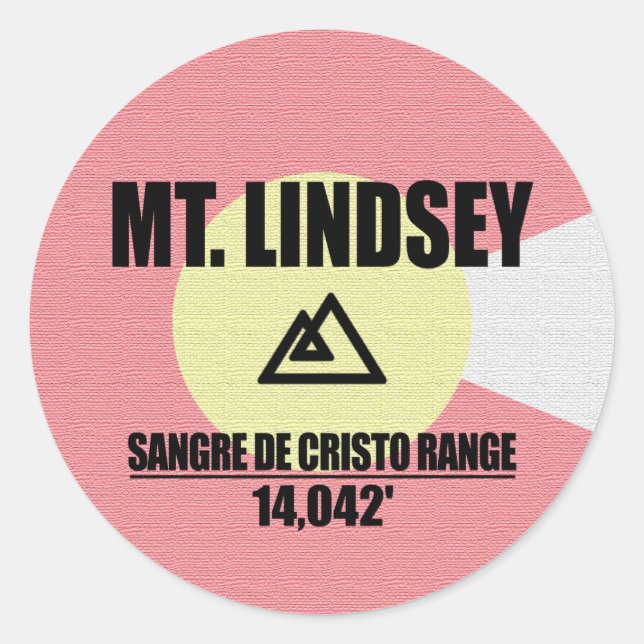 Sticker Rond Mt. Lindsey (Devant)