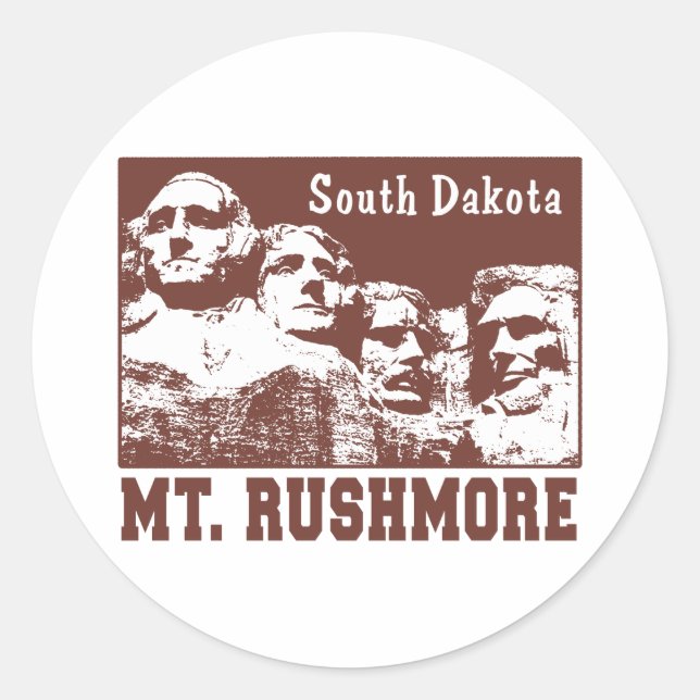 Sticker Rond Mt. Rushmore (Devant)