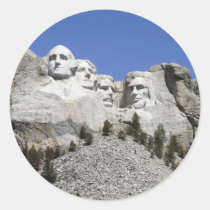 Sticker Rond Mt Rushmore