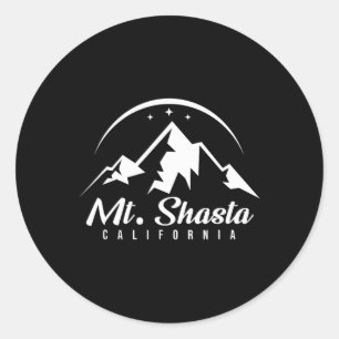 Sticker Rond Mt. Shasta California Ski Resort Snowboardi