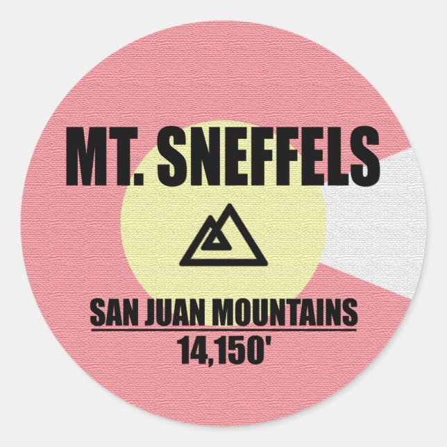 Sticker Rond Mt. Sneffels (Devant)
