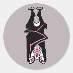 Sticker Rond MTD cool - Halloween -Nature- Animal- Grey