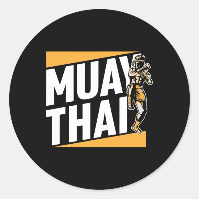 Sticker Rond Muay Thai Boxing Hob (Devant)