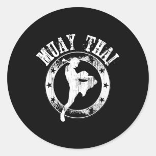 Sticker Rond Muay Thai - Élégant Mixed martial art Cool thaïlan