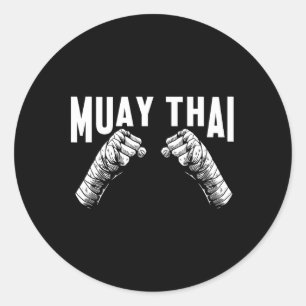 Sticker Rond Muay Thai Fighters Mixed martial art Club Martial