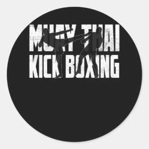 Sticker Rond Muay Thai Kickboxing Professional Combats Martial