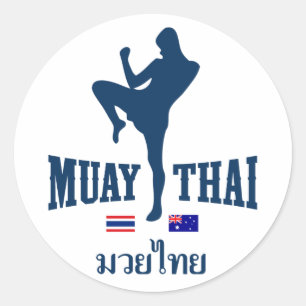 Sticker Rond Muay Thaïlande Australie