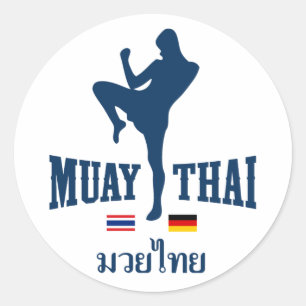 Sticker Rond Muay Thaïlande thaïlandaise Allemagne