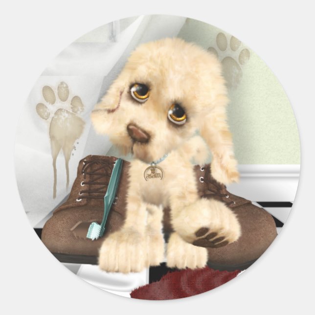 Sticker Rond Mucky Pup (Devant)