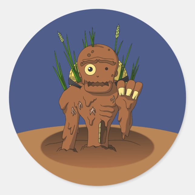 Sticker Rond Mud Zombie Yokai Dorotabo (Devant)