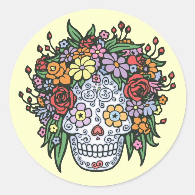 Sticker Rond Muerta Linda (Devant)