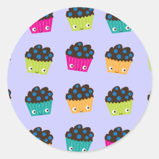 Sticker Rond Muffins aux bleuets