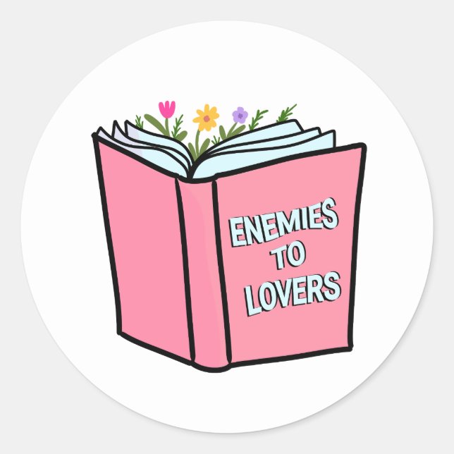 Sticker Rond Mug Ennemis à Amants (lecteur) (Devant)