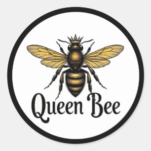 Sticker Rond Mug Queen Bee Latte