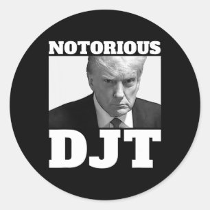 Sticker Rond Mugshot Trump 2024 du président Trump