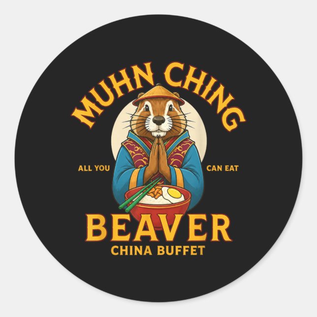 Sticker Rond Muhn Ching Tout ce que vous pouvez manger Buffet d (Devant)