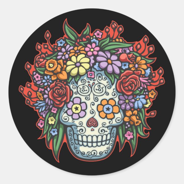 Sticker Rond Mujere Muerta Con Gracias II (Devant)