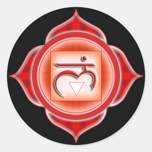 Sticker Rond Muladhara ou Root le 1er Chakra (Devant)