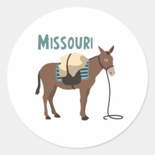Sticker Rond Mule du Missouri