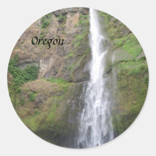 Sticker Rond Multomah Falls Photographie